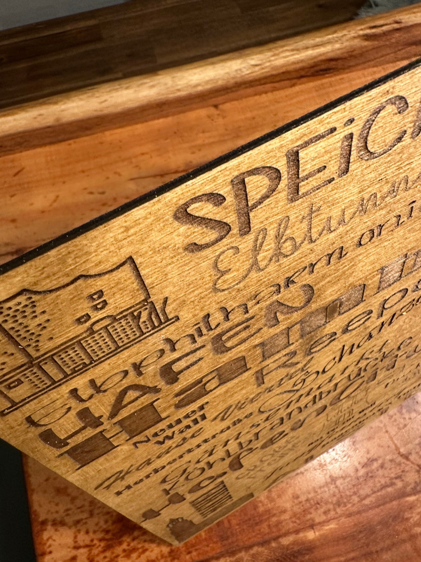 Hamburg Wandbild Tischdeko Lasercut Heimatliebe Holzschild Wandschild Schild Heimathafen Manapal maritime Deko