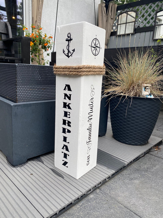 Anchorage Home Port Family name personalized Color choice possible Name Bollard maritime decoration Gifts